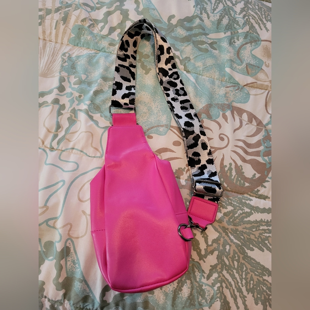 Hot pink sling bag